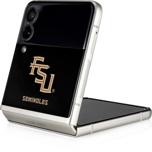 Florida State FSU Seminoles Black Galaxy Z Flip4 5G Skin